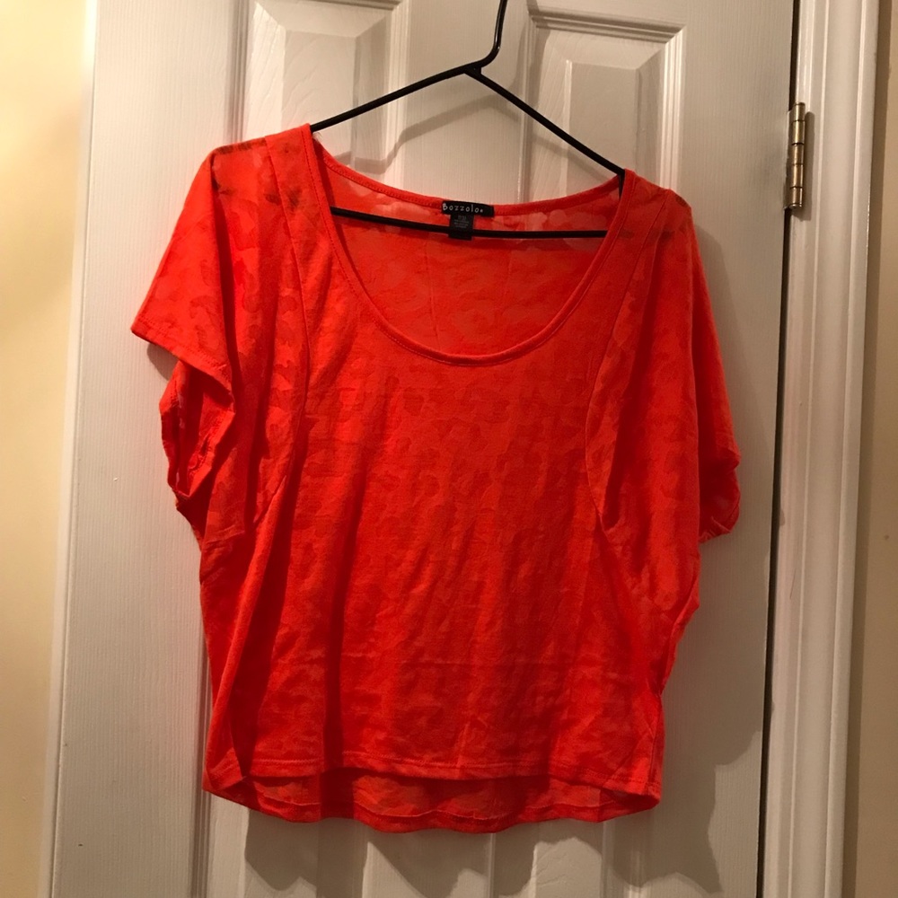 Bozzolo orange cropped top.